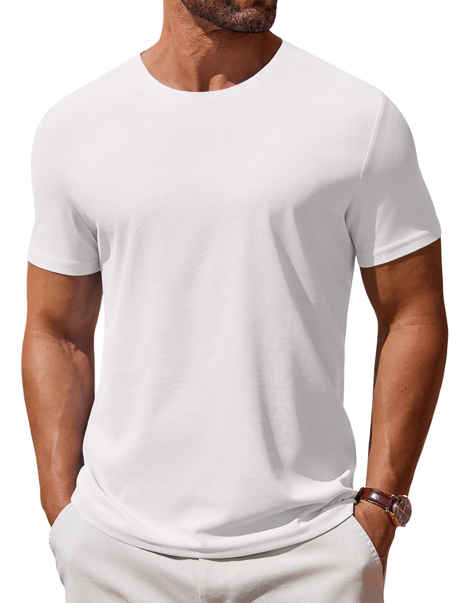 COOFANDY Men's T Shirt Short Sleeve Crew Neck T-Shirt Casual Summer Classic Basic Tee Shirts