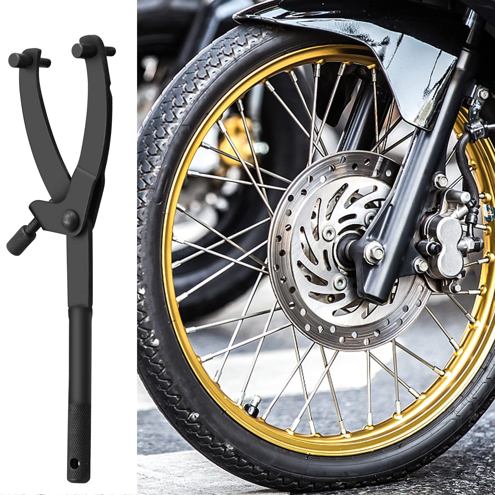 Chiave Frizione per Volano Chiave Blocca Volano per Cinghia della Puleggia Strumento di Blocco e Riparazione Universale Moto Volano Variatore Rimozione Strumento