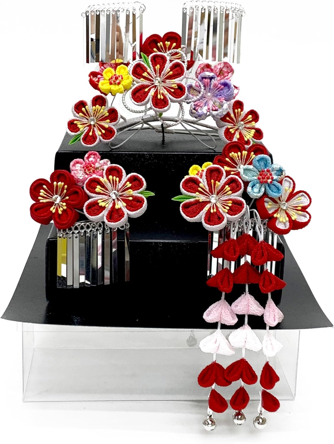 mさま専用 確認用 七五三髪飾りセット京藤色×ライラック色 7-15 mさま専用 確認用 七五三髪飾りセット京藤色×ライラック色 7-