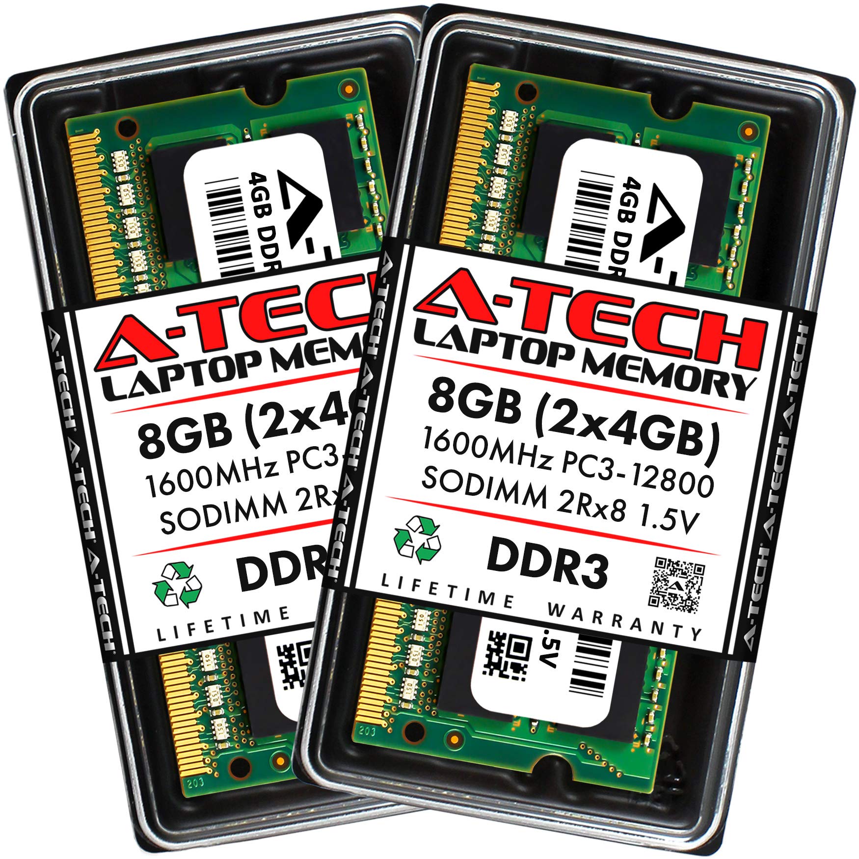 PANRAM DDR3 8GB×4メモリ pc3-12800U A-Tech 8GB (2 x 4GB) DDR3 1600MHz PC3-12800 Laptop RAM SODIMM Kit