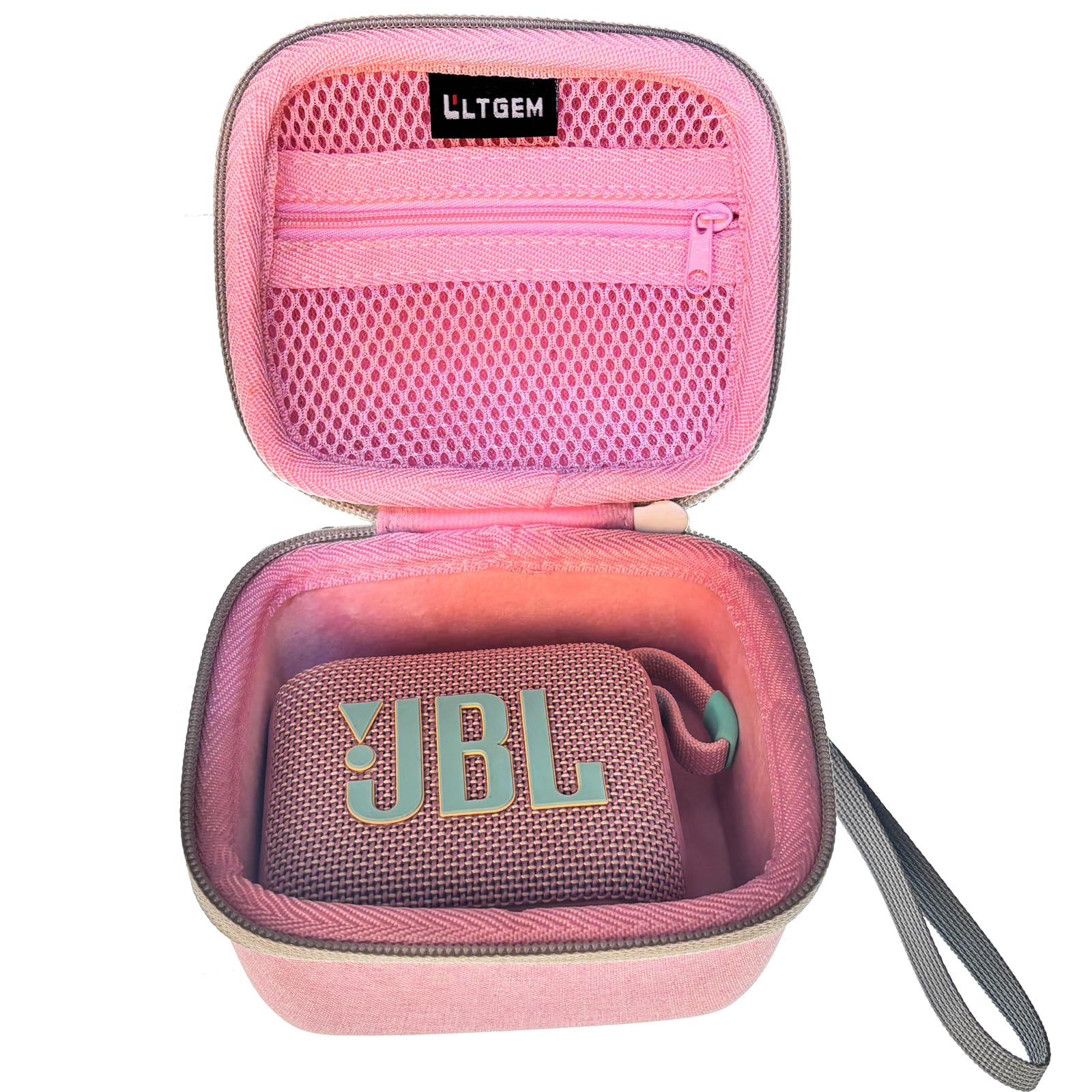 Hard Speaker Case for JBL GO 4, GO 3 Portable Bluetooth Speaker Travel Bag Pink