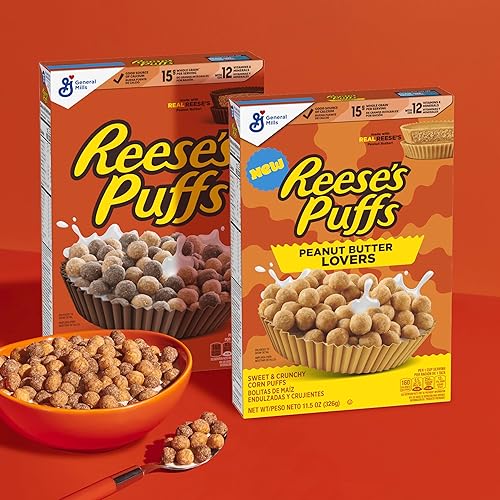 Miniatura 8 de Reese's Cereal para amantes de la mantequilla de maní Puffs, 11.5 onzas