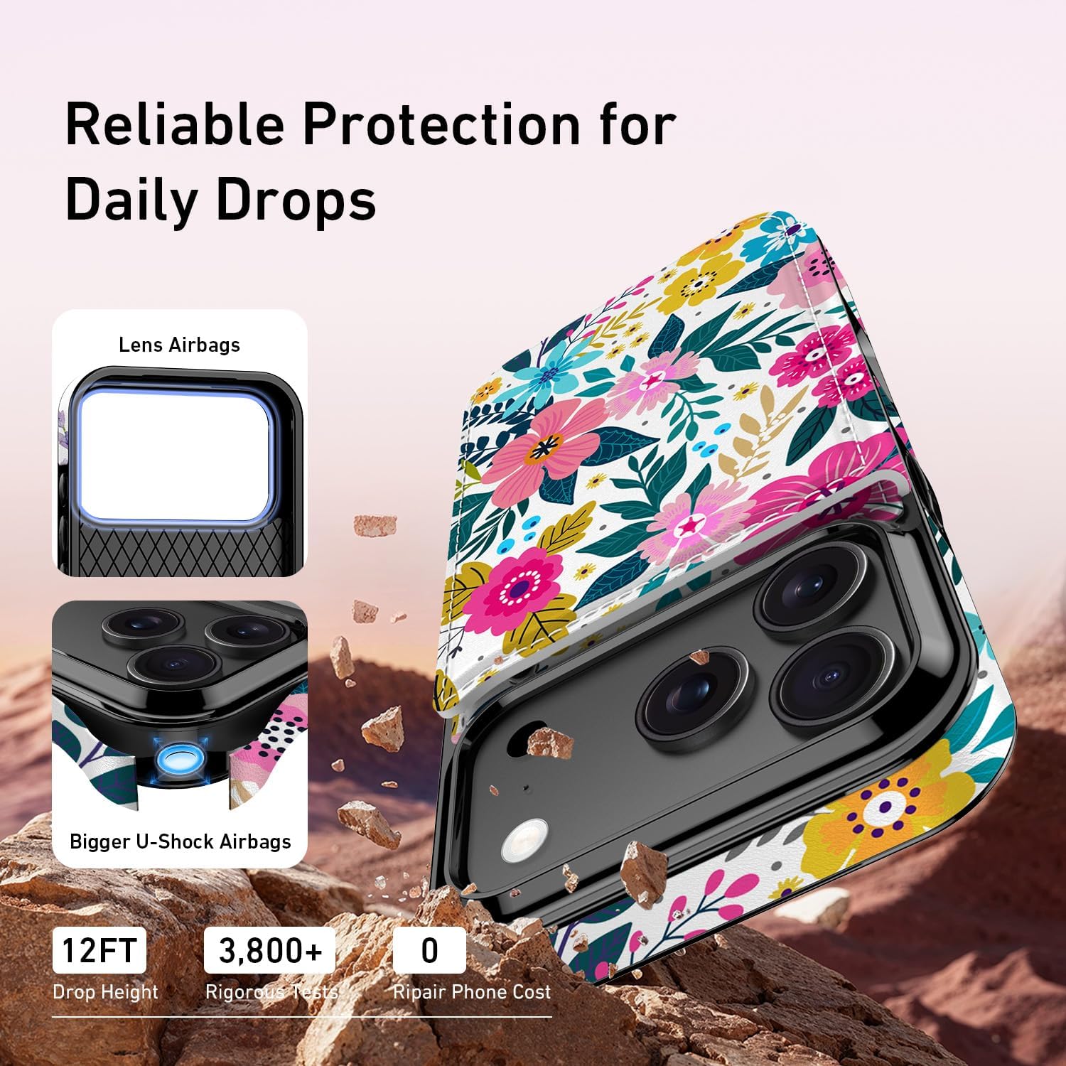 Goodon for iPhone 17 Pro Max Case Wallet - Flip Folio PU Leather Cover image 5