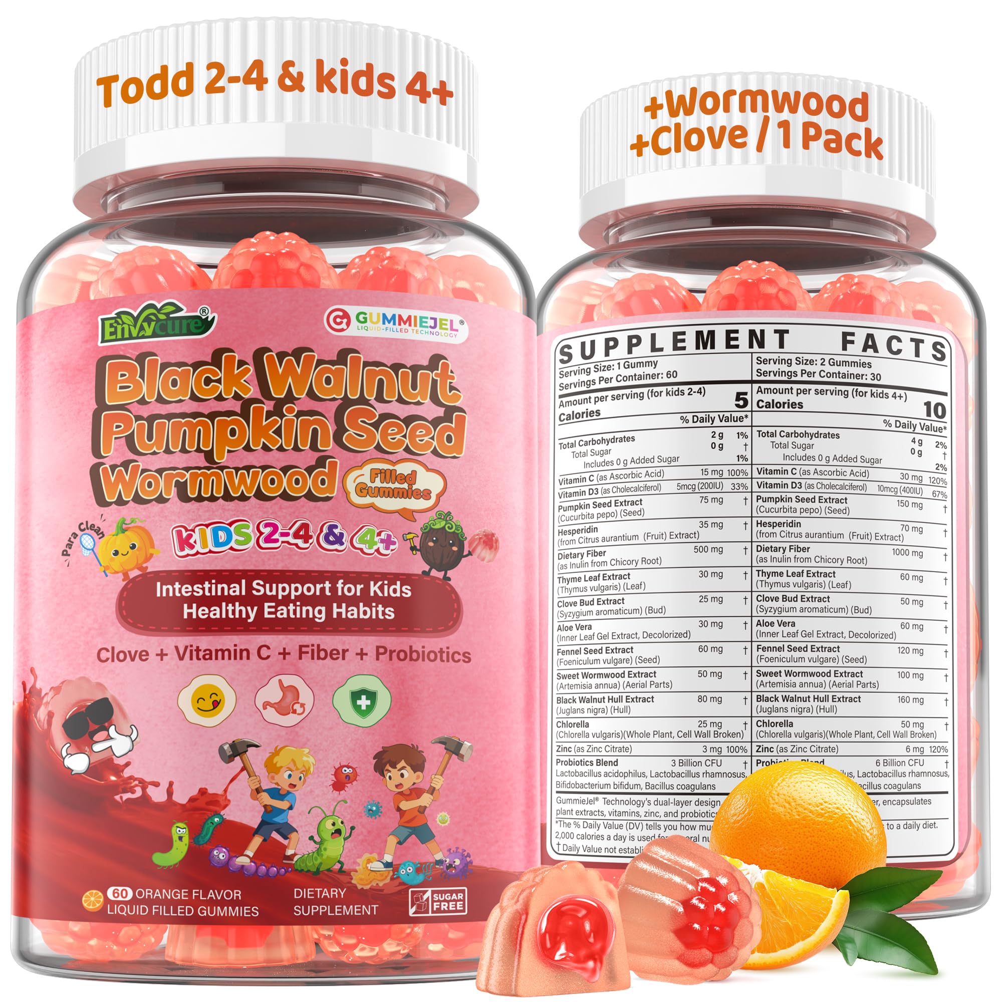 邦楽 VULGARITY KIDS GISM Amazon.com: Toddlers 2-4 & Kids 4+ Para Clean Gut Health Gummies w