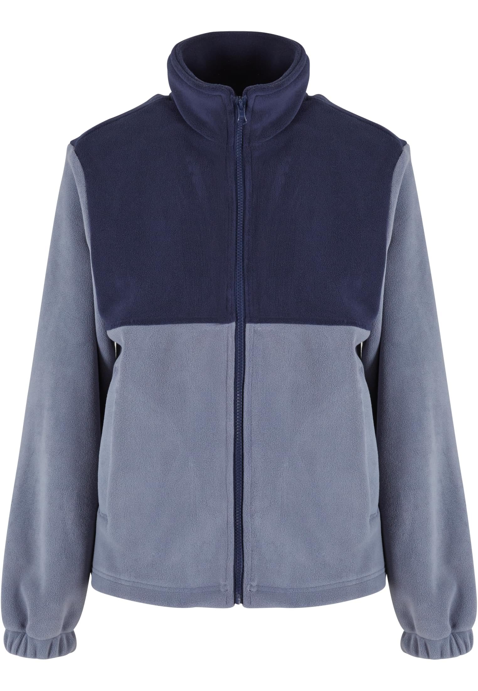 Urban Classics Damska kurtka przej?ciowa, podwójna kurtka polarowa, dwutonowa kurtka polarowa z wysokim ko?nierzem, krój Regular Fit, Navy/Cloudsky, M