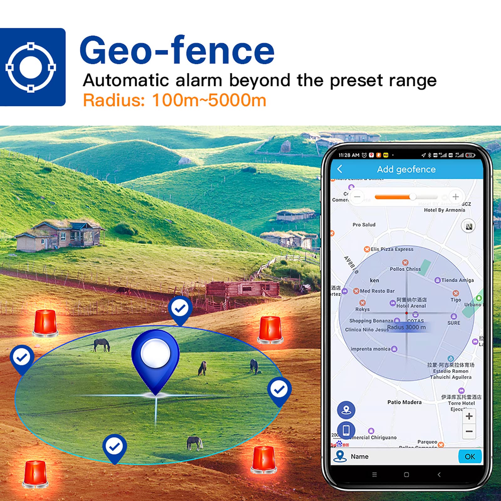 Rastreador De Animales, Rastreador GPS De Ganado, Caballos Y Camellos, Batería De Litio De 6000 MAh, Seguimiento Histórico, Posicionamiento En Tiempo Real, Configuración De Rango