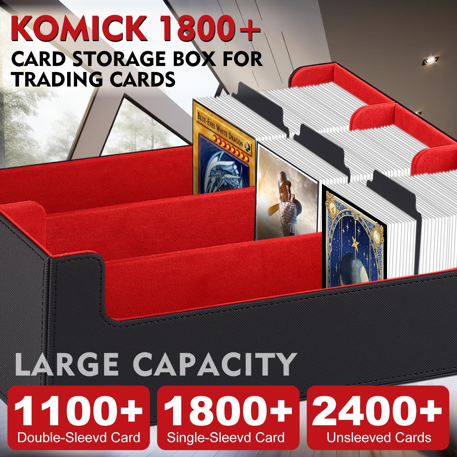 Amazon.com: Komick 1800+ Card Deck Case – PU Leather