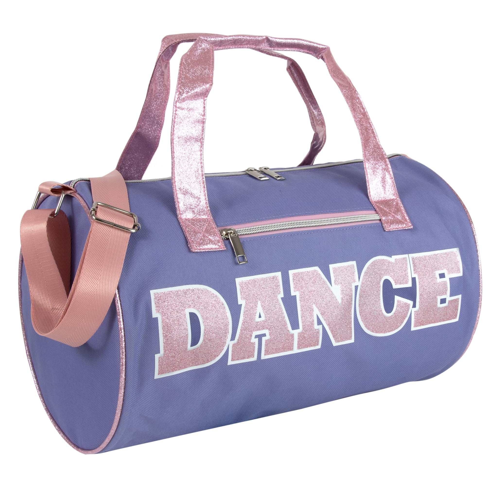 Bolsas de lona de baile para bailarines, niñas, adolescentes y atletas estudiantes, bolsa de lona divertida para entrenamiento de baile para niñas y niños, Púrpura/Rosado, Bolsas de equipaje