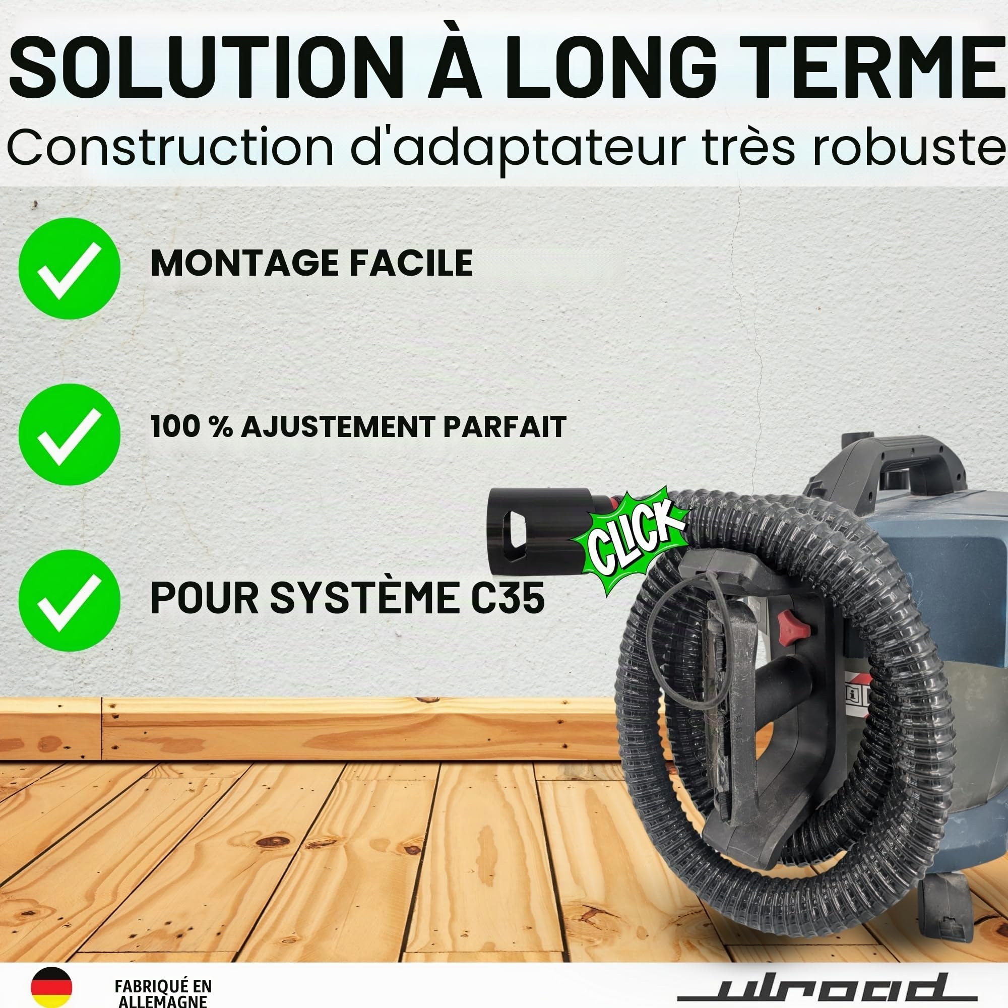 Compatible avec les aspirateurs Bosch Click and Clean pour Kärcher WD2 WD3 WD4 WD5 WD6 WD7 Accessoires d'aspiration compatible avec les aspirateurs secs et humides Kärcher C35