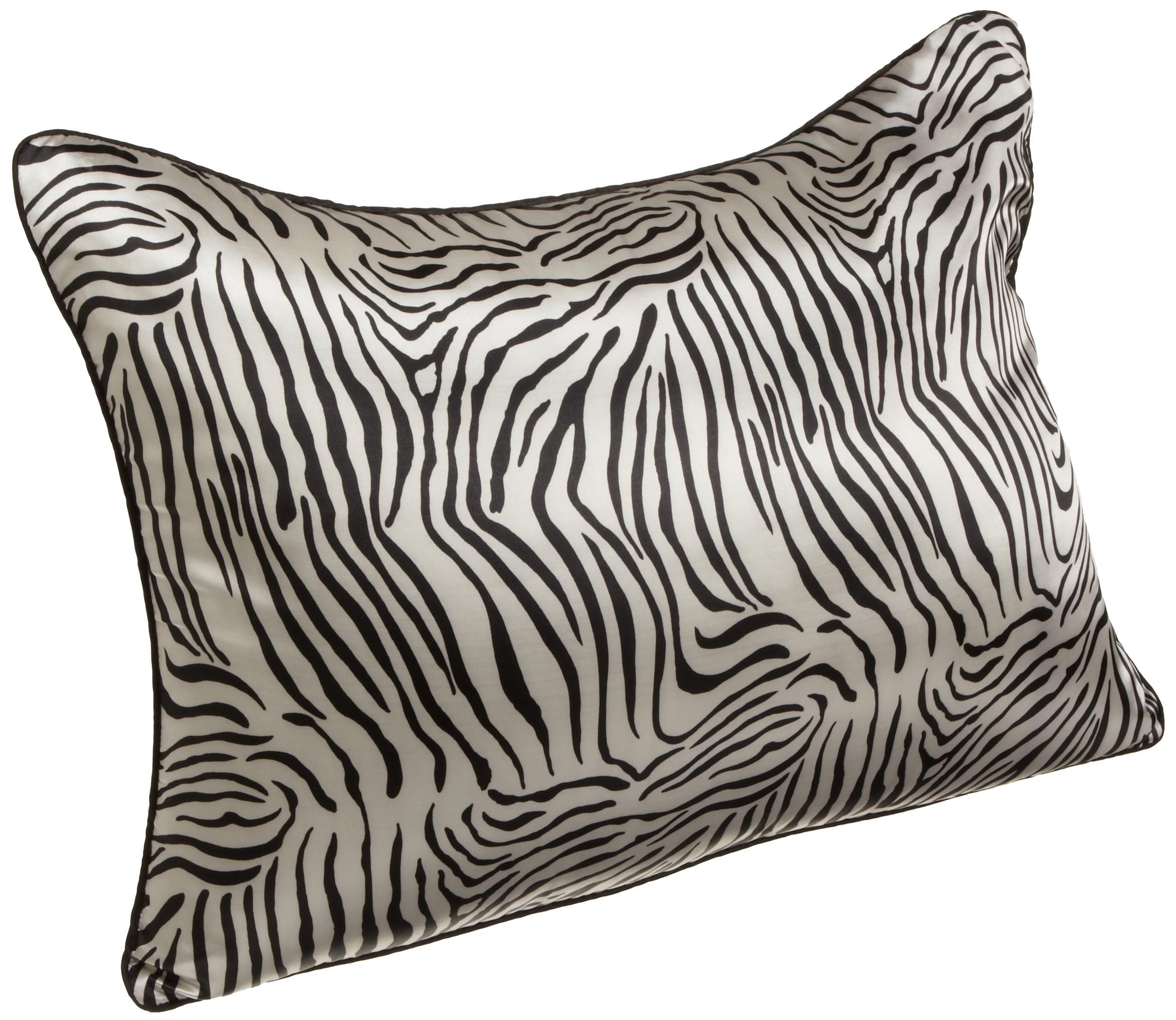 Shavel Home Bed Pillow Jumbo Satin ZebraPrint