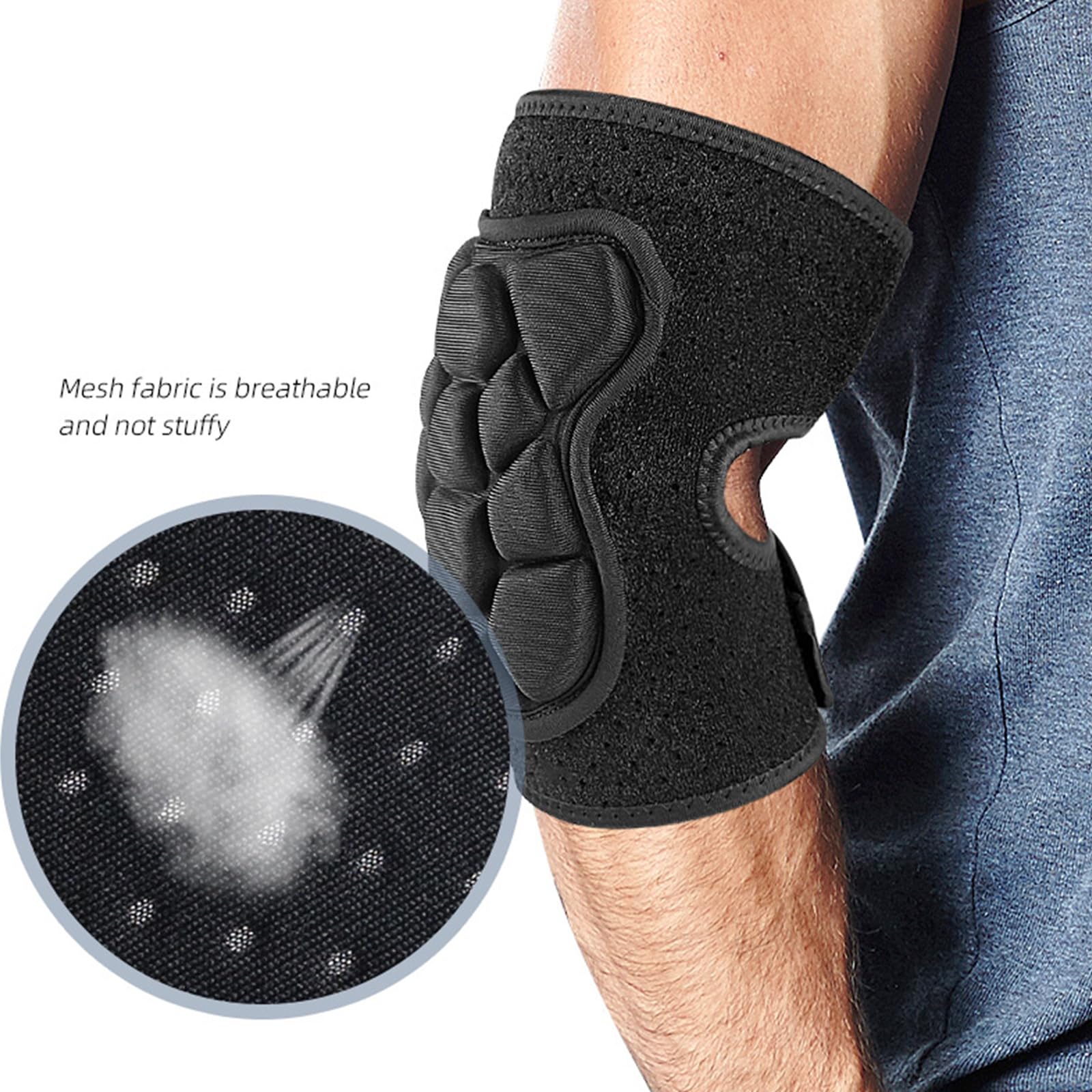 Coudière réglable respirante pour athlète, facile à utiliser, protection de coude de baseball pour le fitness