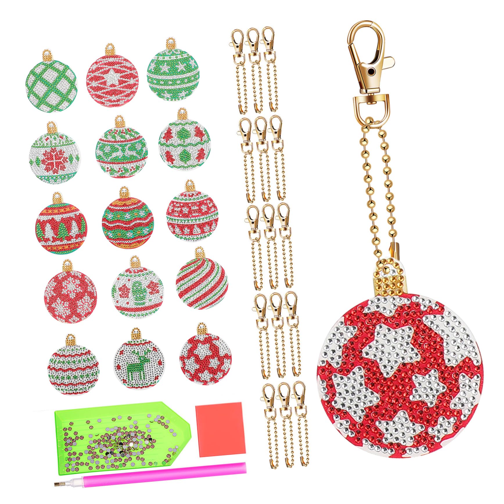 Kit pointillage Noël strass et accroche sapin diamant diy - 8
