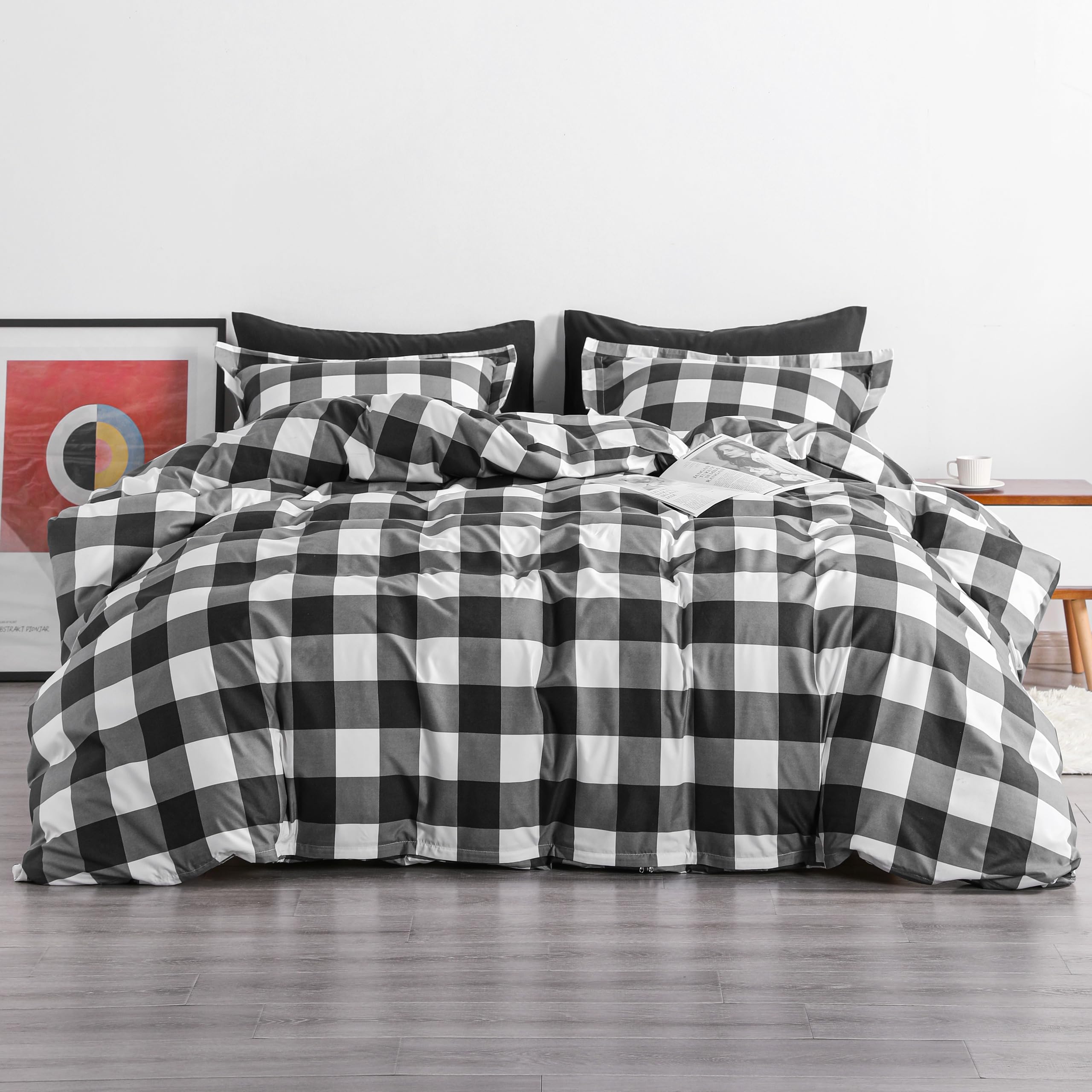 Juego de funda de edredón de microfibra de 3 piezas transpirable para cama matrimonial