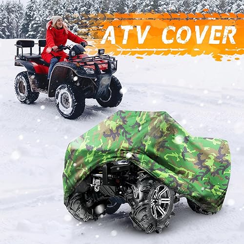 Miniatura 6 de 190T - Funda impermeable para cuatrimoto, ATV y ATC, color negro, 3XL, camuflaje