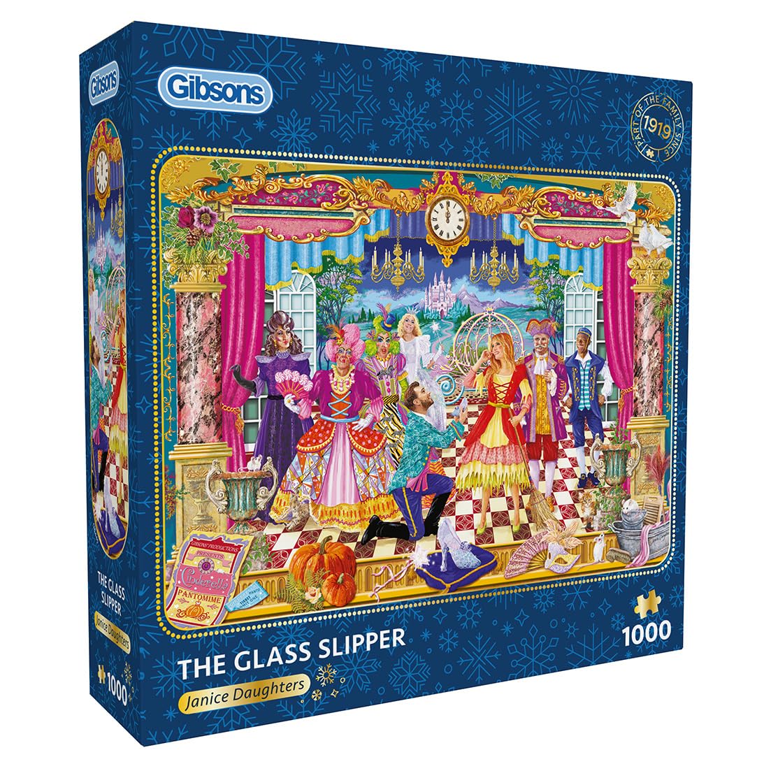 Gibsons 1000 Piece Jigsaw Puzzle for Adults The Glass Slipper – Classic Cinderella Pantomime Fairytale Sustainable Premium 100% Recycled Board with Thick Pieces – Great Gift for Puzzle Lovers
