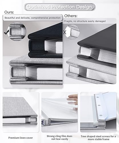 Miniatura 98 de Popotop Álbum de fotos autoadhesivo para álbumes de recortes de 4 x 6 pulgadas, 5 x 7 pulgadas, 8 x 10 pulgadas, álbumes de fotos de bricolaje como