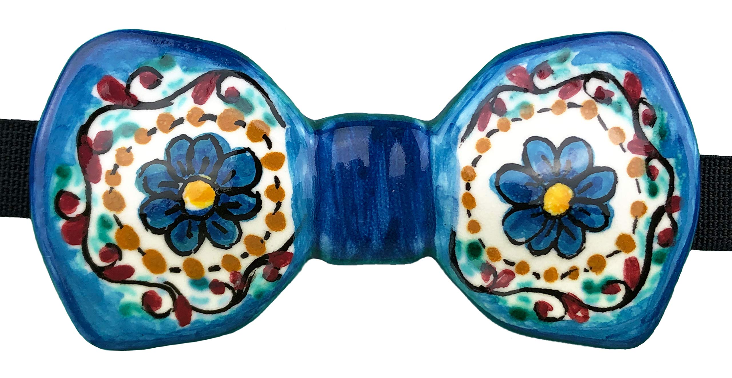 Papillon in ceramica fantasia maiolica di Sciacca made in italy