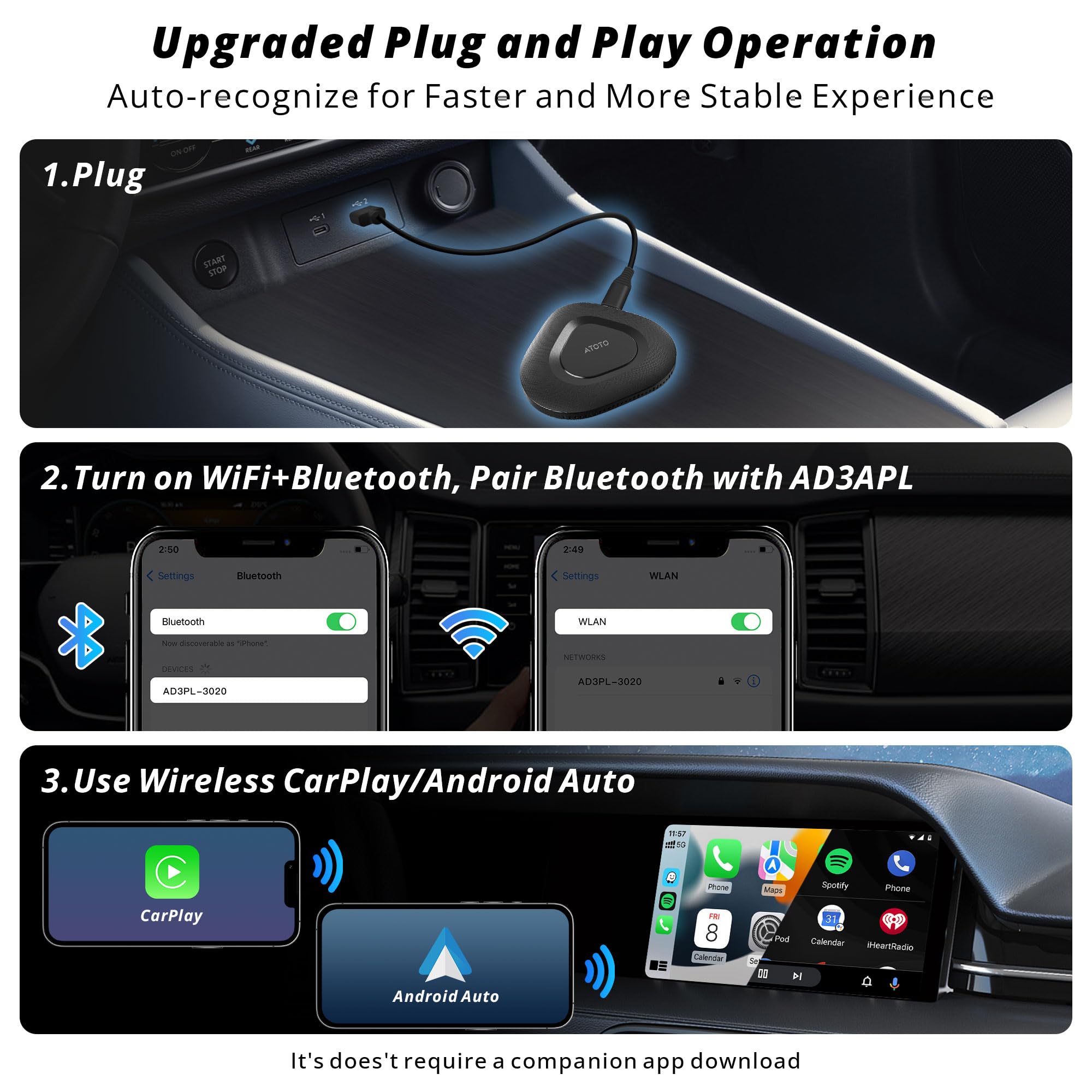 Amazon.com: Ai Box Carplay/Android Auto Wireless Adapter