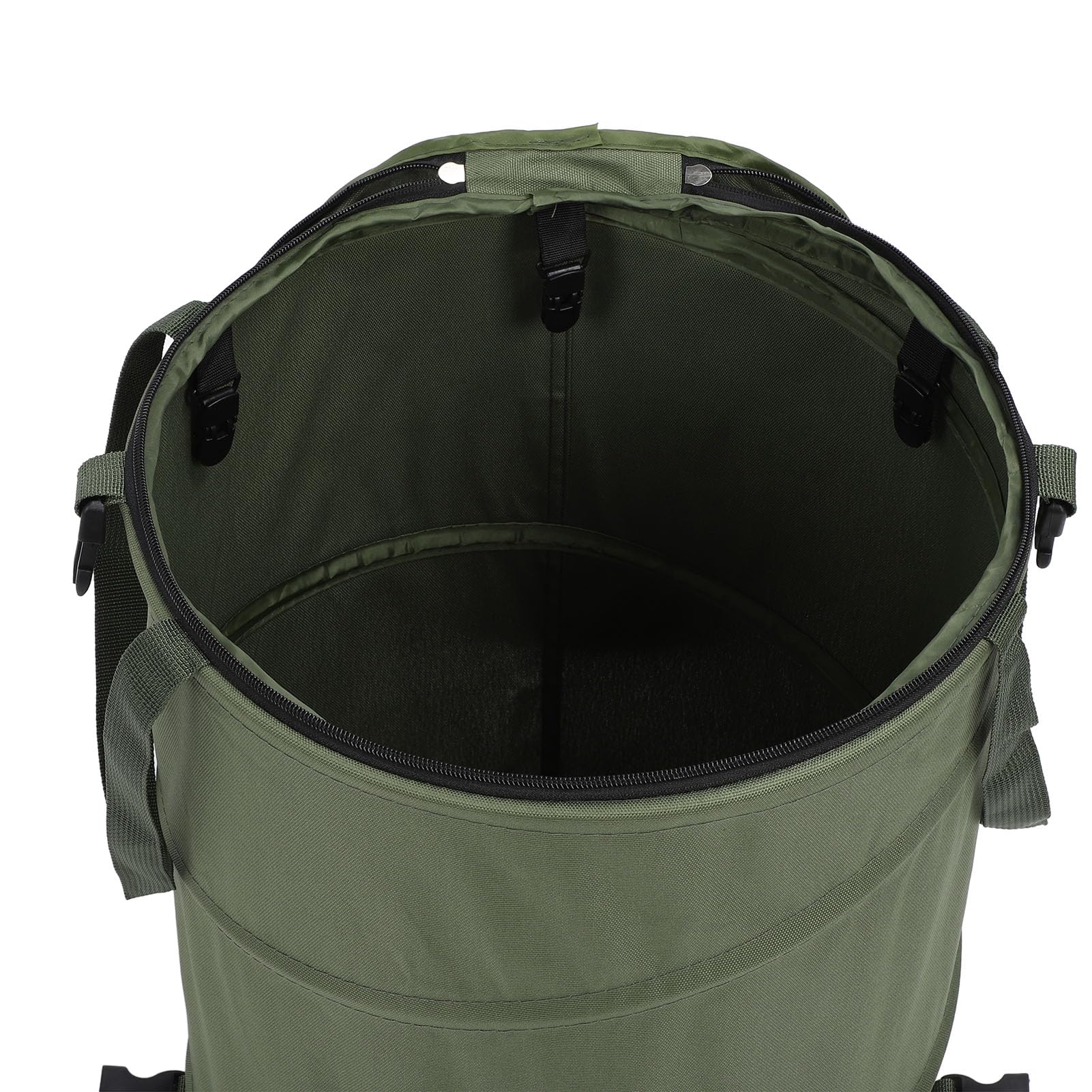 Bidone della Spazzatura da Campeggio, Contenitore Portatile Pop-up in Tessuto Oxford 600D di Grande capacità con Coperchio, Sacco per Rifiuti da Giardino Versatile per (OD Verde)