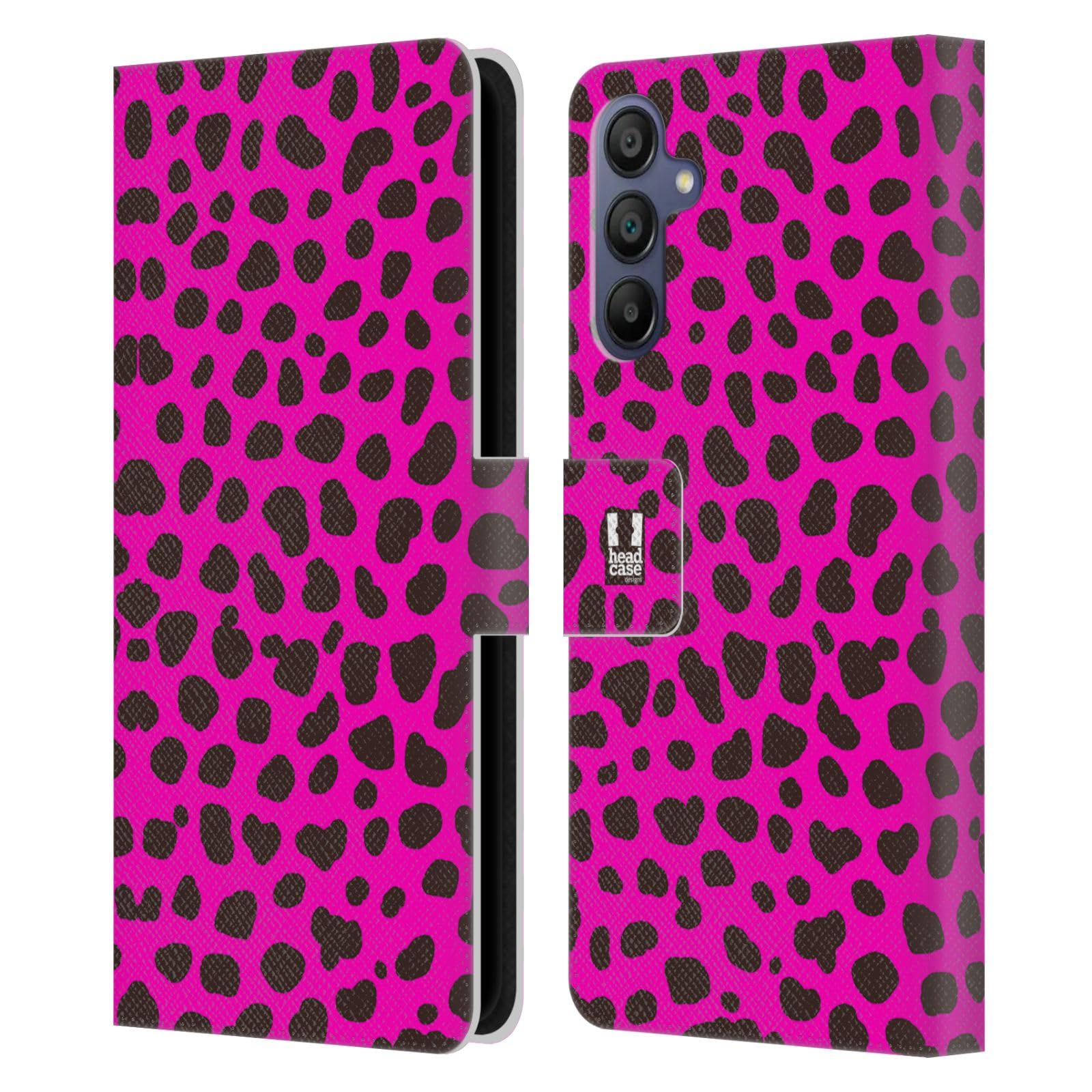 Funda Samsung Galaxy A15 tipo libro protectora carcasa cuero estampada móvil 7