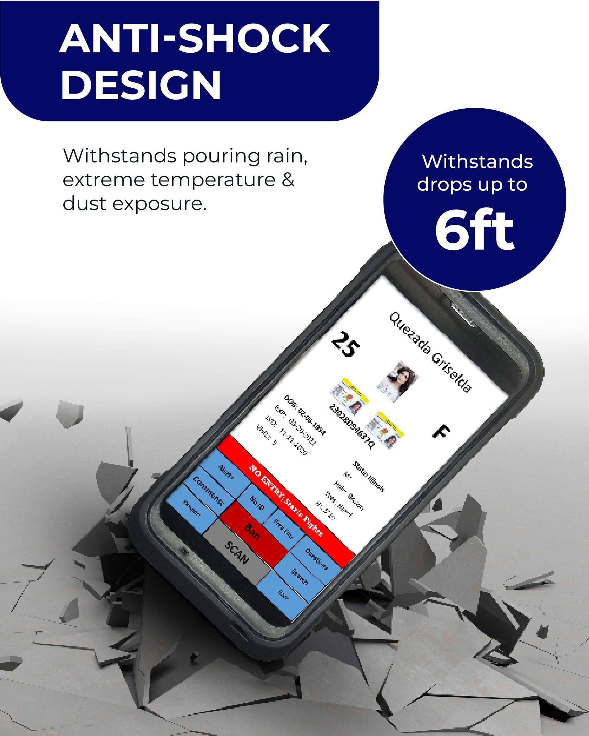 IDetect Quantum Edge ID Scanner V2 - Verificación de la edad del pasaporte y licencia de conducir y gestión de clientes - Incluye escáner de mano, funda de transporte exterior y accesorios - POS ID y