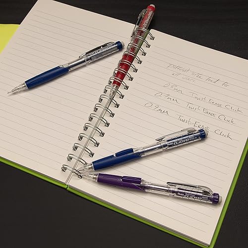 Miniatura 6 de Lápiz automático Pentel Twist Erase Click con 2 borradores de repuesto y minas, 0.01 pulgadas, barriles surtidos, Variados