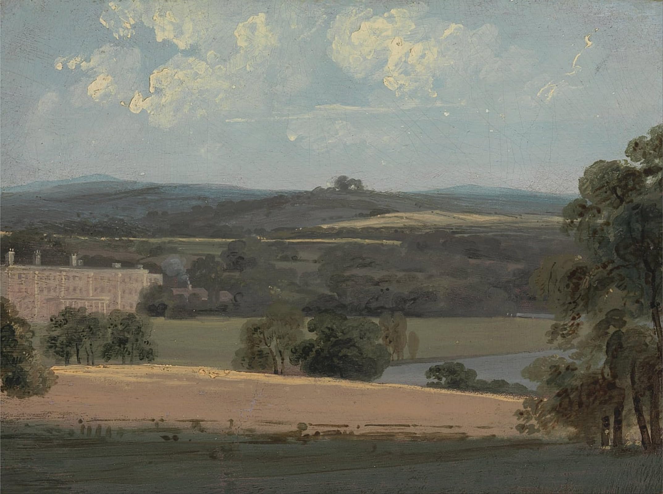 POSTERIIk Famous Modern Artwork Art Mural Trentham Park by John Constable Oil Paintings Pictures for Home Decor 60x90cm