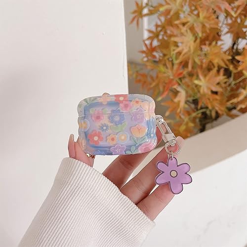 Miniatura 2 de Compatible con AirPods Pro de 2 generación 2022, funda de accesorios con patrón de flores coloridas para AirPods Pro de 2 generación 2022 con