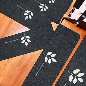 Staircase Treads Cover Mats, Non-Slip Stair Step Protection Luminous Self-Adhesive Quiet RugsA-23,70x22 5PCS