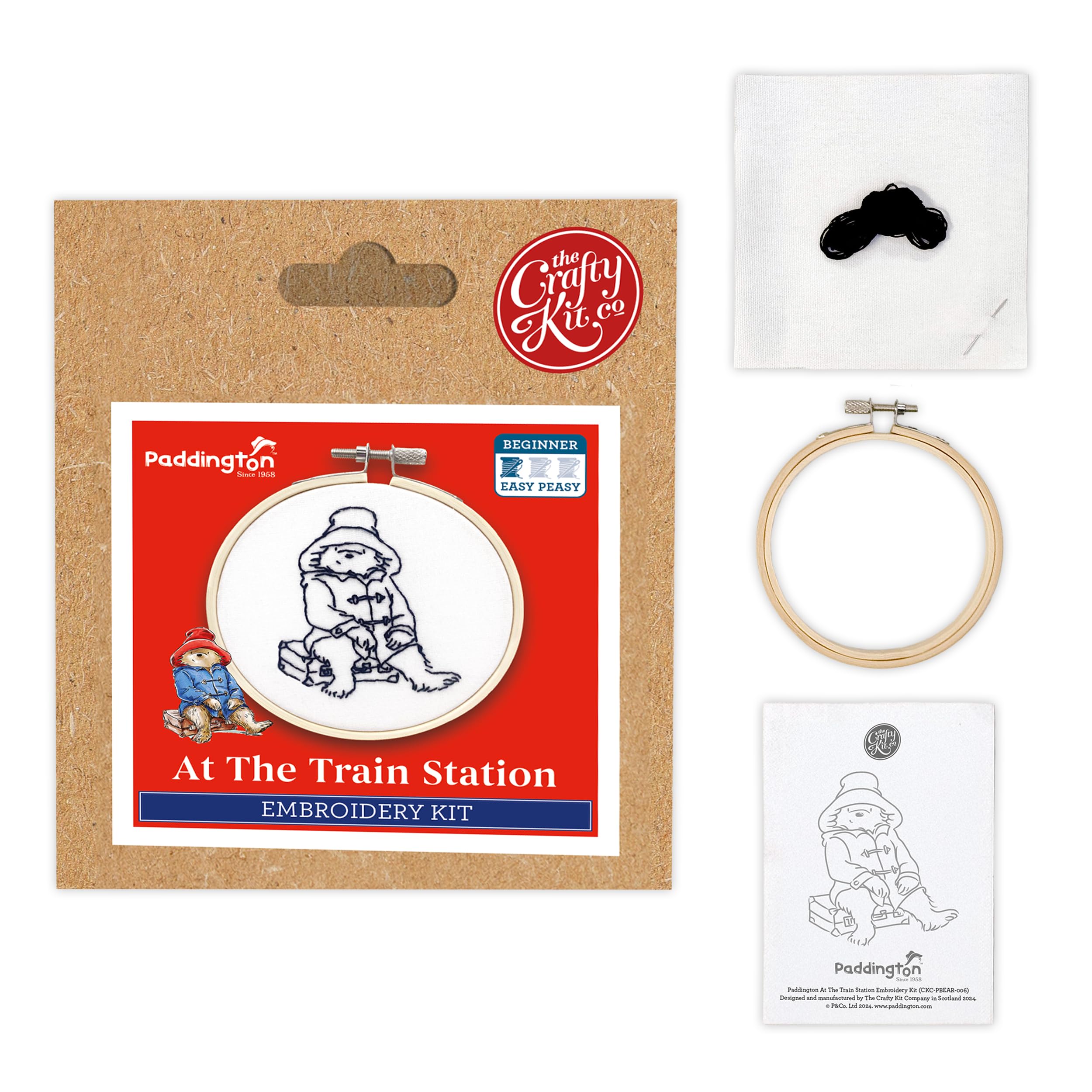 The Crafty Kit Company 'Paddington Bear - At The Train Station' Embroidery Kit
