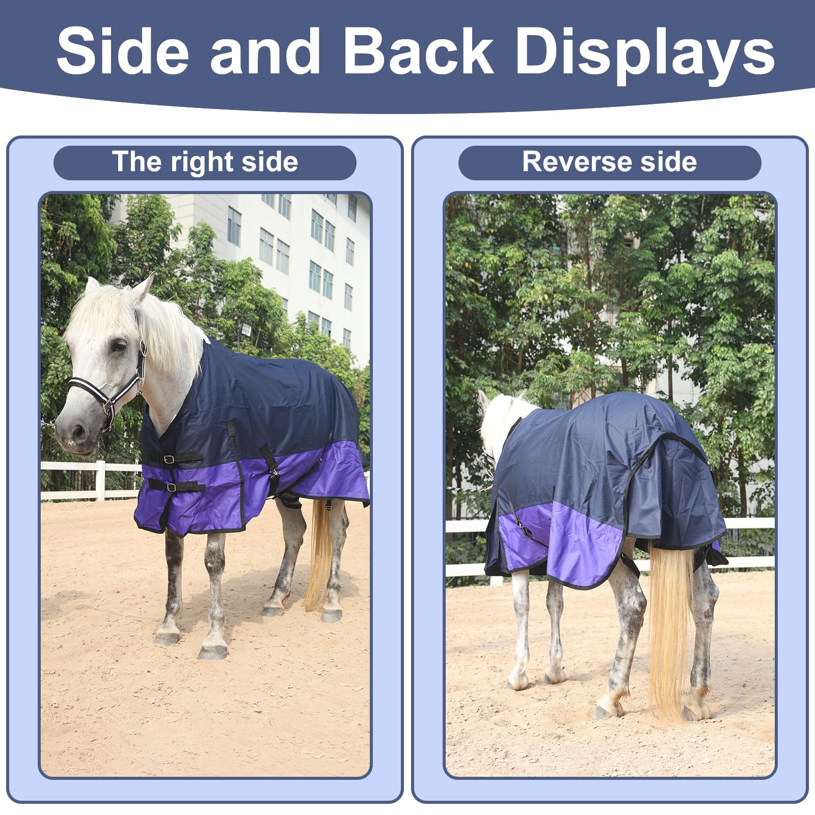 Couverture imperméable cheval Arctic encolure haute High Neck Light 0 g Waldhausen
