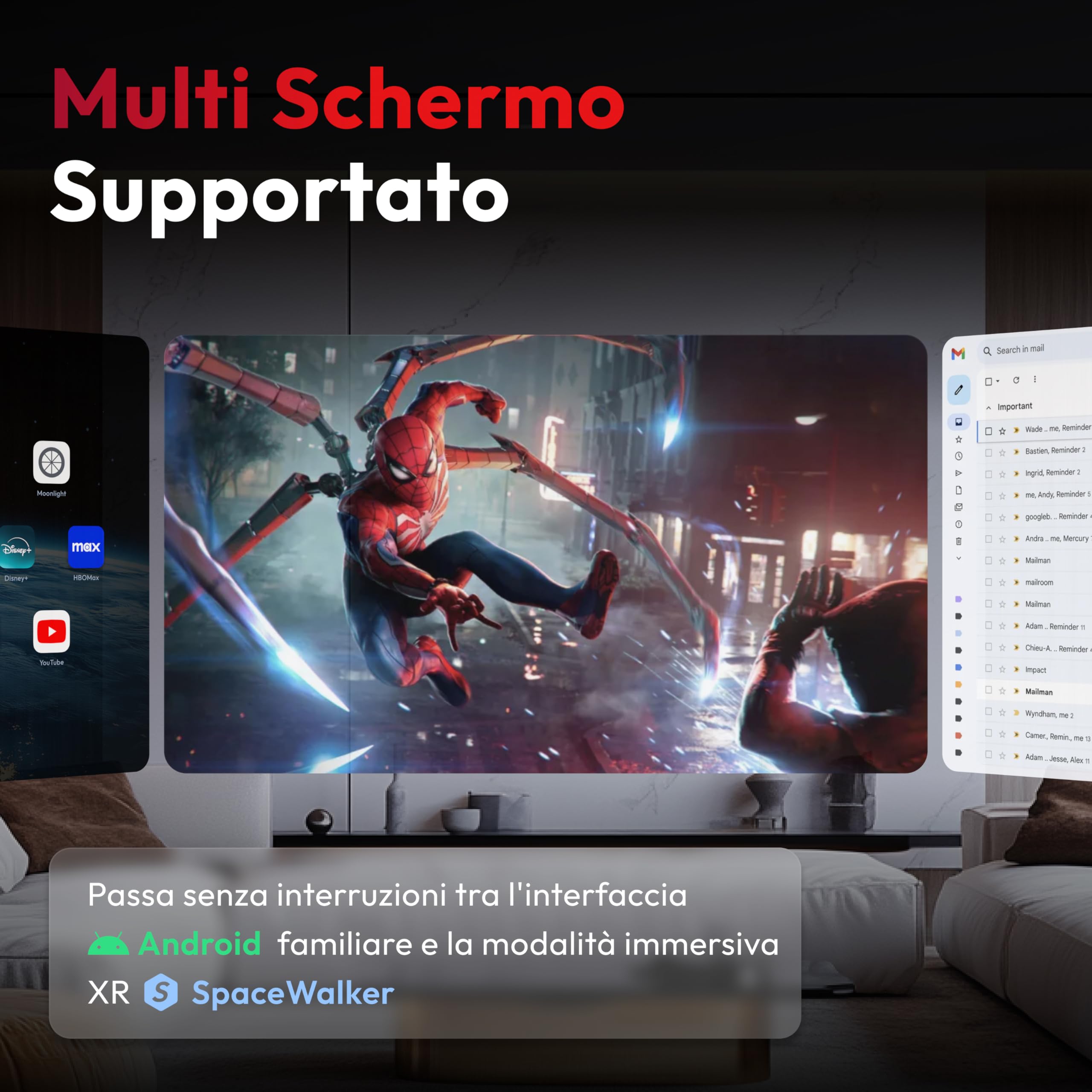 VITURE Pro Neckband,partner ufficiale di PSPlay, Multi-screen/3DoF/Smooth Follow/Ambient Mode, 3D Player, AI Assistant, libertà quasi wireless per il gioco e lo streaming,12GB+256GB