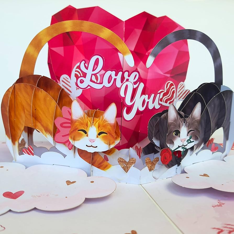 amazon-com-heartags-pop-up-anniversary-card-for-wife-husband-3d-popup-cat-couple-birthday-card-for-him-her-boyfriend-girlfriend-romantic-gift-wedding-cards-includes-envelope-and-message-note-6-x for Free Printable Cat Valentine Cards Amazon.com : HEARTAGS- Pop Up Anniversary Card for Wife, Husband, 3D Popup Cat Couple Birthday Card For Him, Her, Boyfriend, Girlfriend, Romantic Gift, Wedding Cards Includes Envelope And Message Note, 6 x for Free Printable Cat Valentine Cards