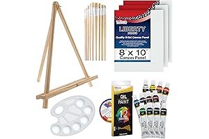 U.S. Art Supply Oil Paint Starter Kit for Adults