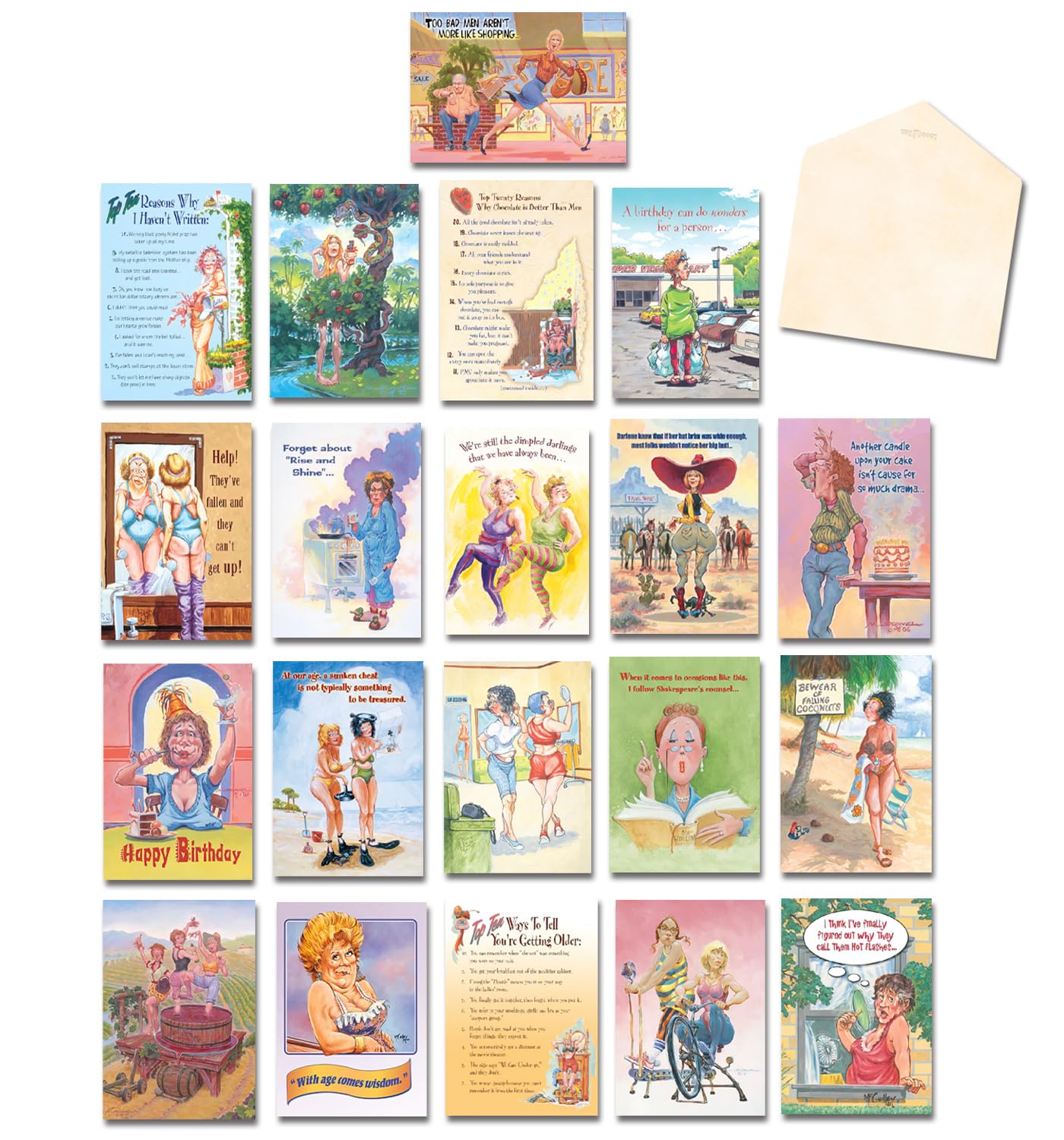 Leanin' Tree, Greeting Cards Assortment Box, 20 All...