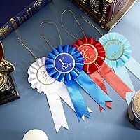 Vista 5 de Lewtemi Juego de rosetas de cinta de premio 1er, 2do y tercer lugar, medalla de premio de mención honorífica (4 piezas)