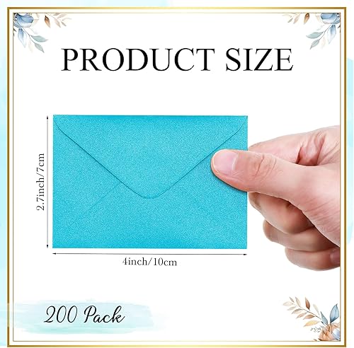 Miniatura 2 de Yahenda 200 sobres pequeños para tarjetas de regalo, bolsillo de boda, sobres de papel pequeños para tarjetas de regalo, sobres para tarjetas de