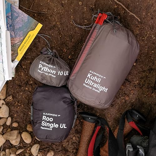 Miniatura 5 de KAMMOK Kuhli Ultraligero  Refugio versátil para clima (impermeable, duradero, portátil, lona de campamento, lona hamaca, cubierta de lluvia), verde