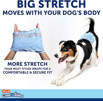 Hartz Comfitables Disposable Male Dog Wraps with Stretchy Waistband, Small 40 Count