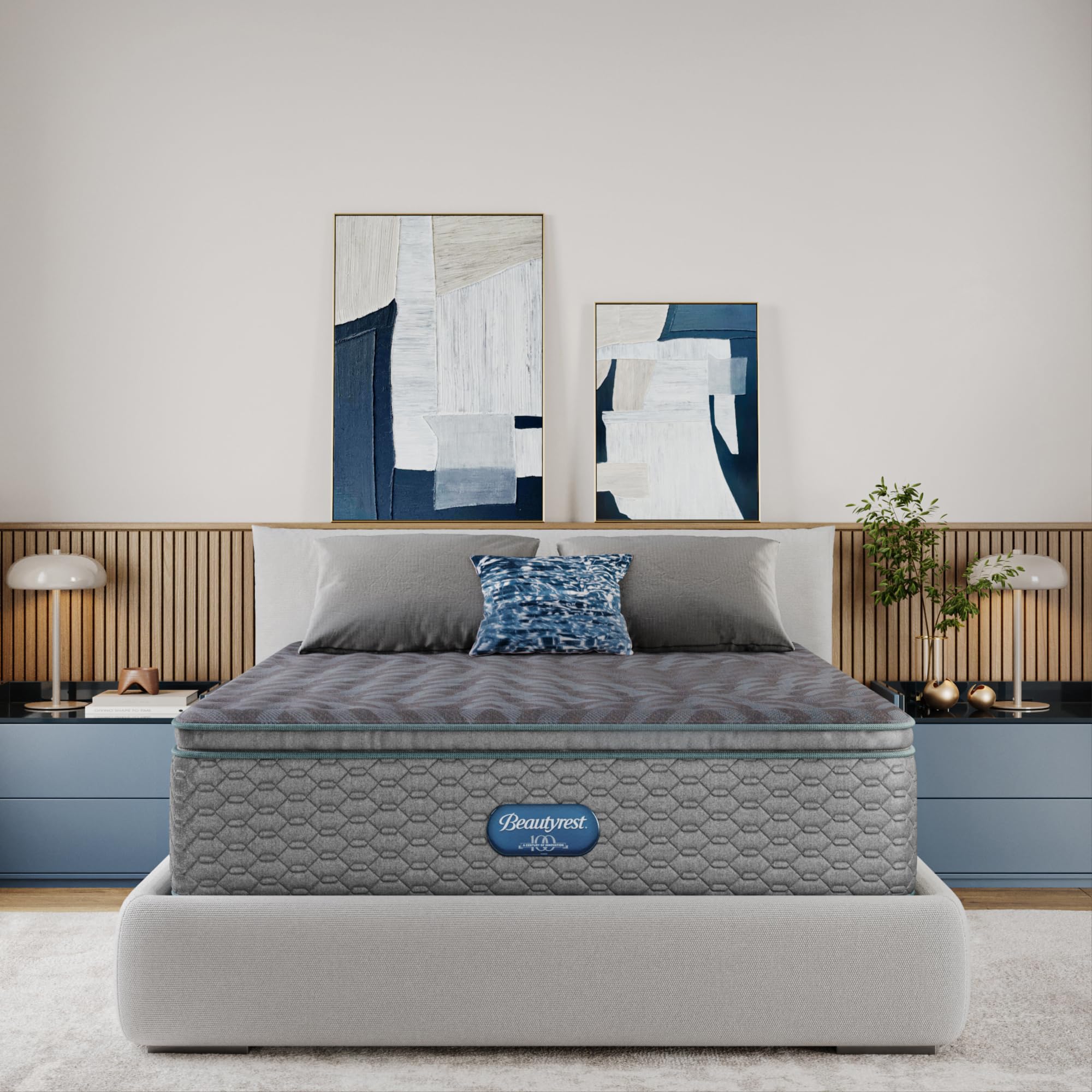 Beautyrest Days End Medium Firm Pillow Top 14.75" Mattress - Full - Cooling Tech, Supportive Durable Pocketed Coils, Pressure Relief, Motion Separation; 100 Night Sleep Trial and 10 Year Warranty
