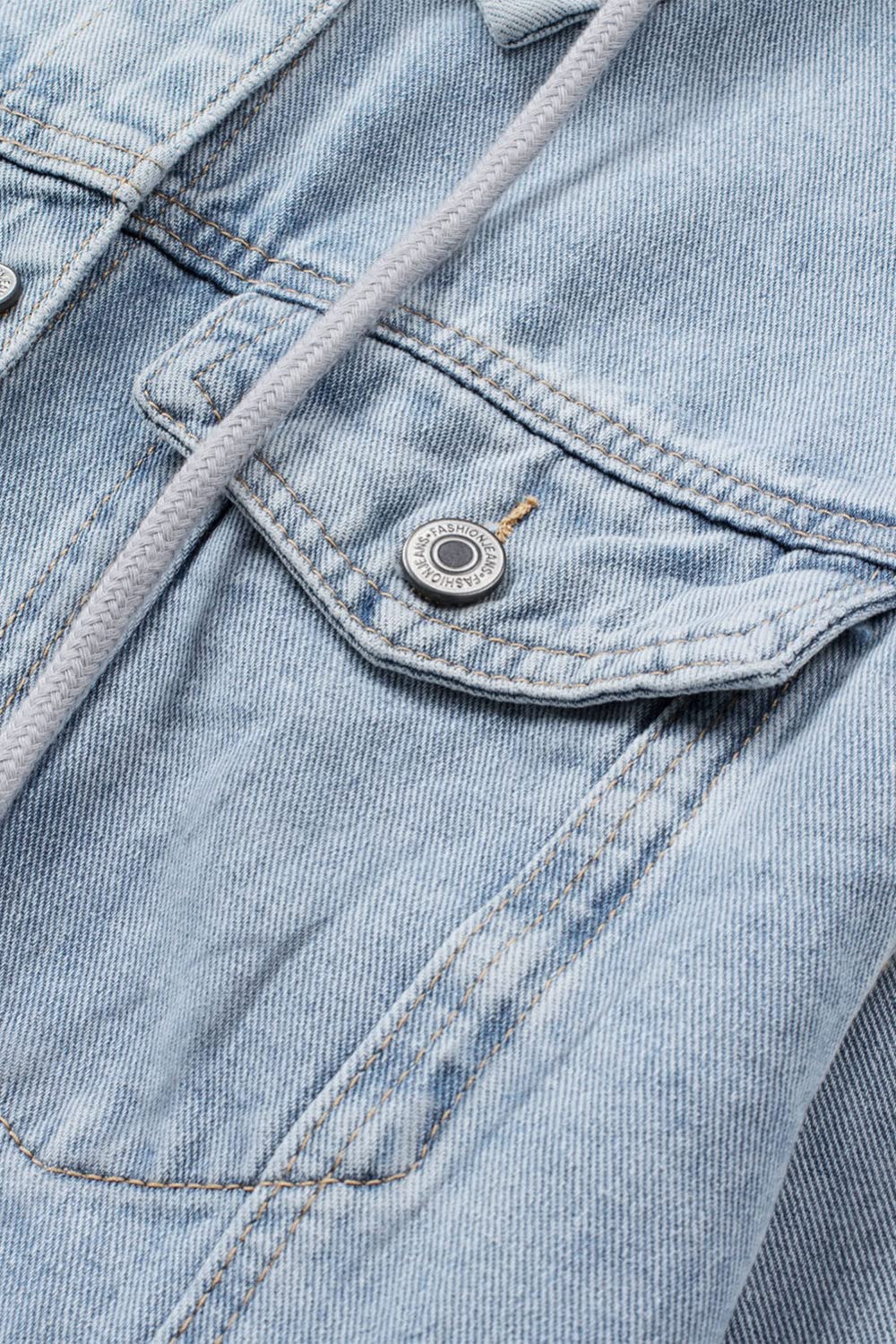 Damskie kurtki dżinsowe, damska sprana bawełniana kurtka dżinsowa jasnoniebieska bluza z kapturem postarzana moda wiosna jesień krótkie topy luźny krój vintage płaszcz chłopak kurtka dżinsowa