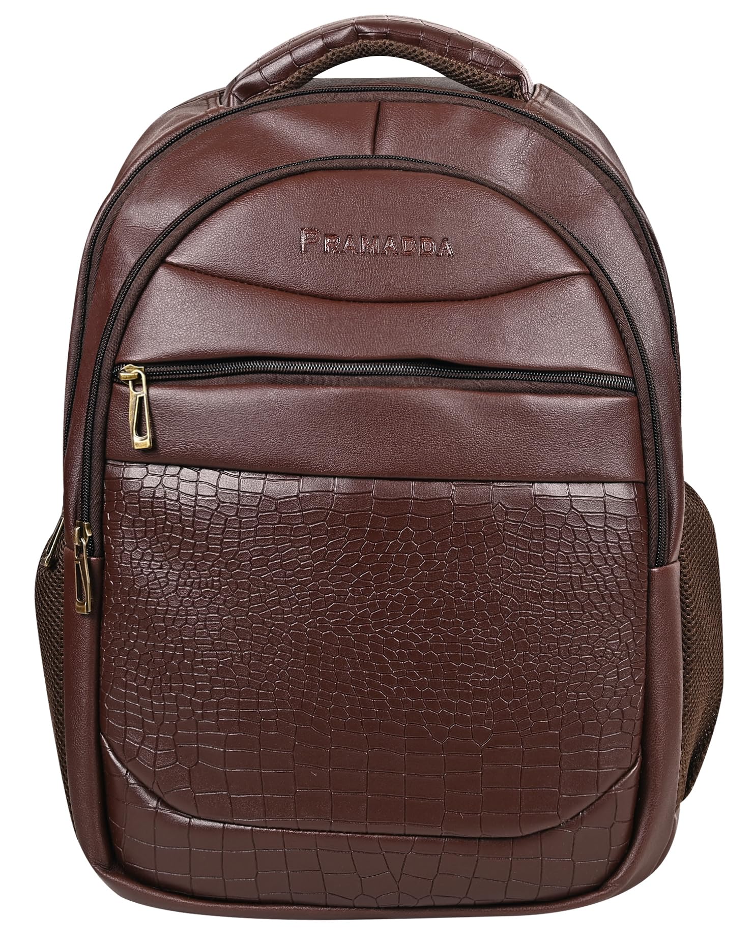 Pramadda Pure Luxury Berlin Pro Vegan Leather 18 inch Laptop Backpack with Rain Cover for Men Women | Stylish Bags For School College Office Travel | Corporate Gift Men. (Mocha Brown) (B0CB64DQQQ) Amazon Price History, Amazon Price Tracker