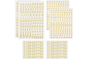 Glittering Gold Resin Mini Letter Stickers for Nail Art and DIY Craft