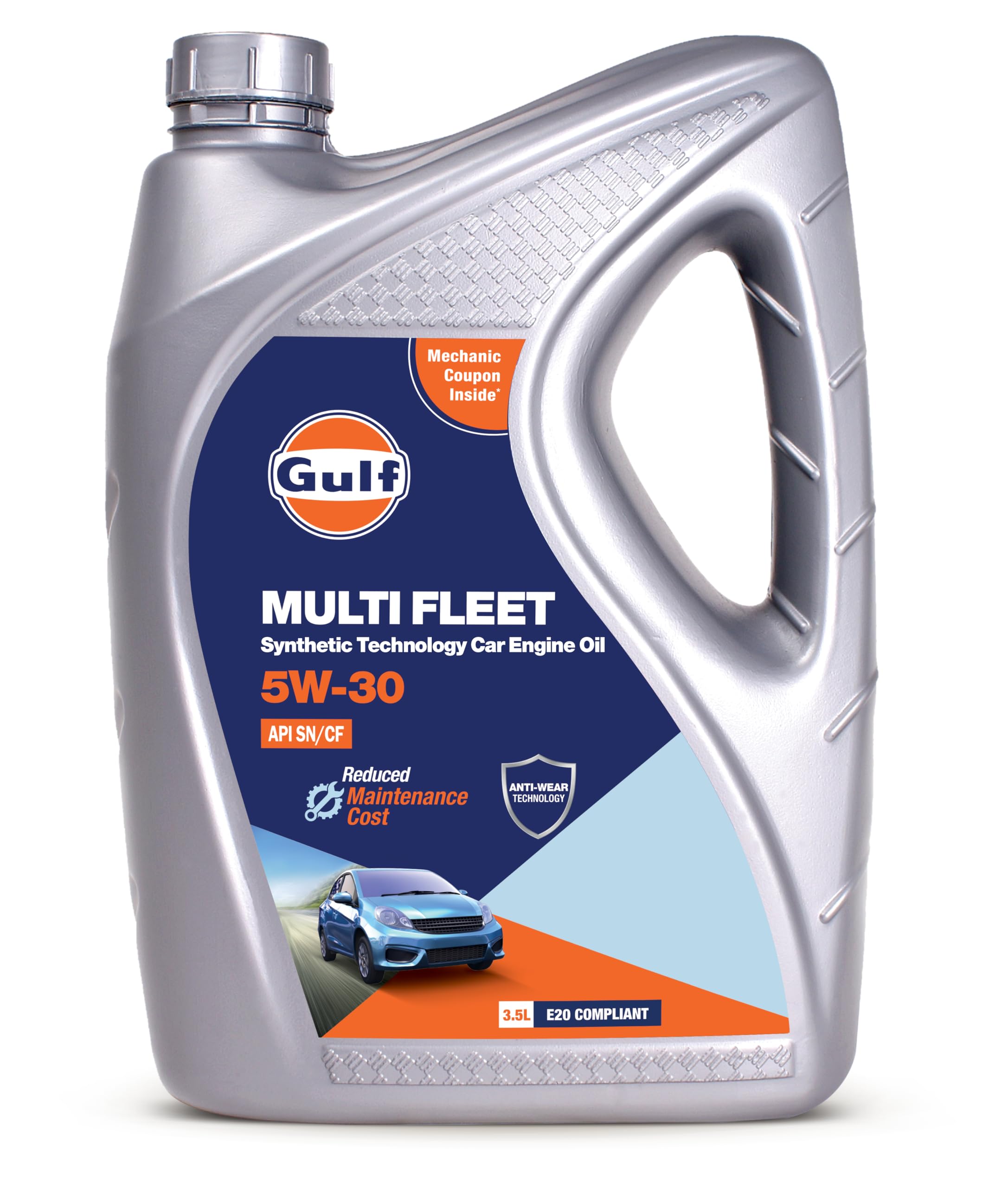 MULTI FLEET 5W30 API SN/CF | Reduced Maintenance Cost | Petrol, Diesel, CNG, LPG Cars | 4 Wheeler Synthetic Blend Engine Oil [3.5 L]