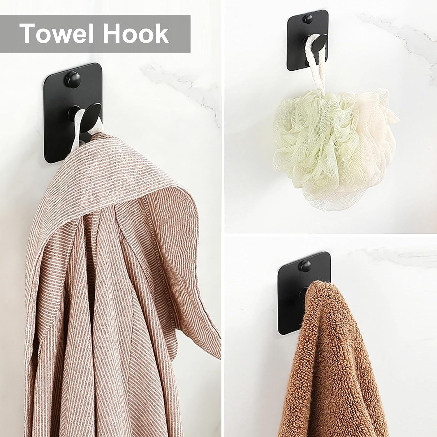 4 Pieces Stainless Steel Bathroom Hardware Accessories Set - Matte Black image 5