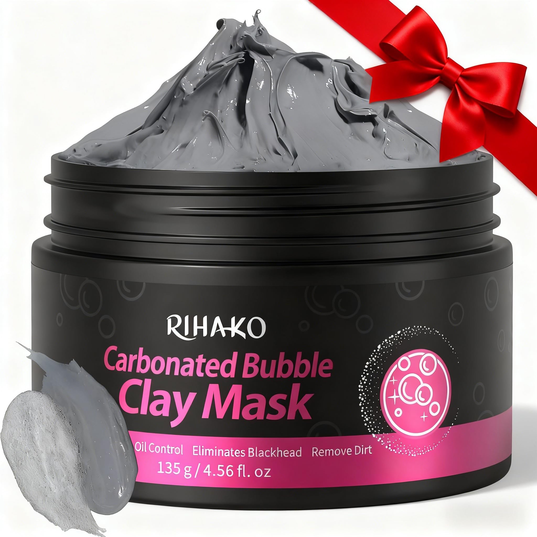 Valentine 's Day Gift Carbonated Bubble Clay Mask -Exfoliation Face Mask | Detoxing Clay Mask for Blackhead Removal,Dull Skin,Skincare Facial Mask for Controlling Oil and Refining Pores