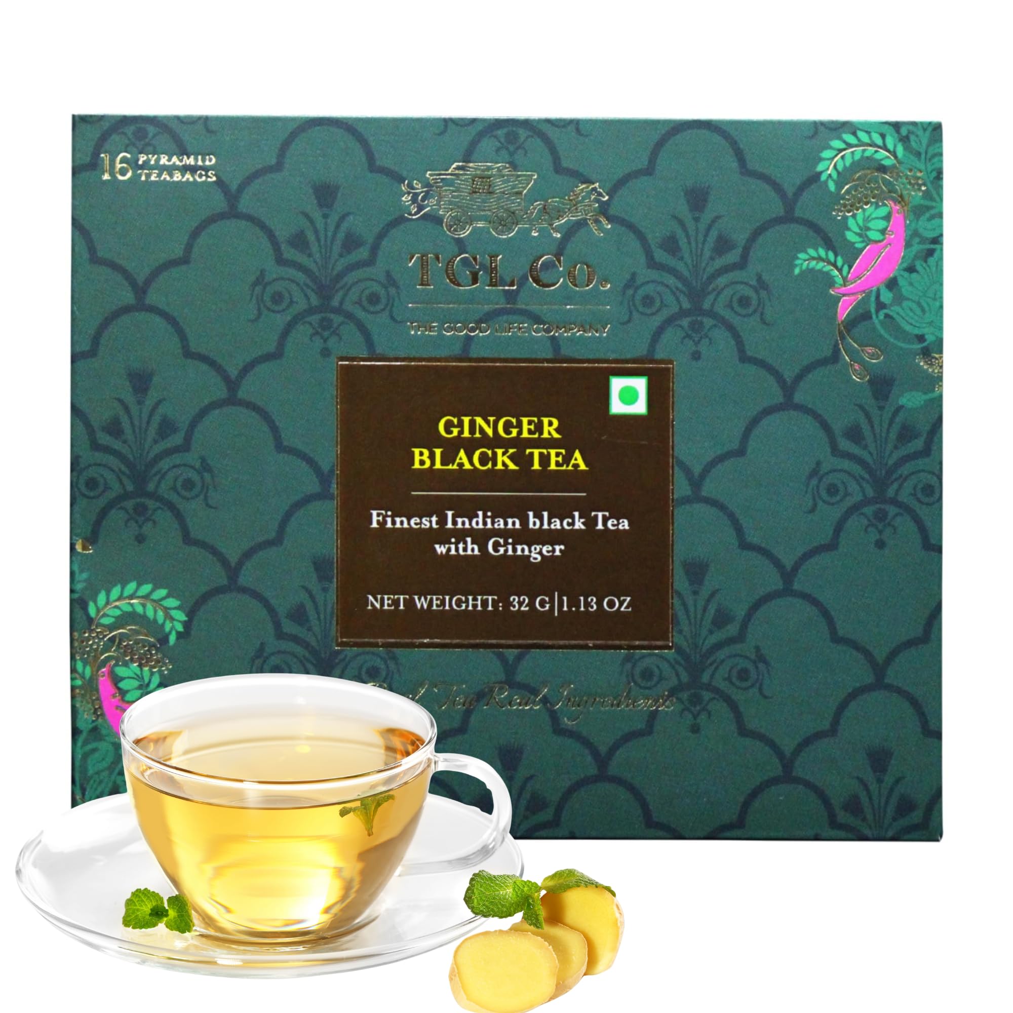 The Good Life Company Ginger Tea Box 16 Tea Bag