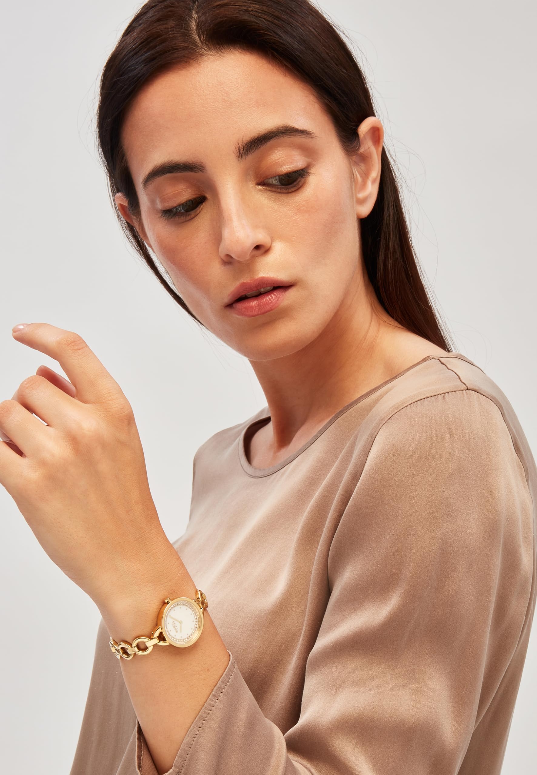 Breil, Collezione Anouk, Orologio Donna con Bracciale in Acciaio, Resistente All'Acqua, Movimento al Quarzo, Cassa 25 mm, Chiusura a Gioielleria