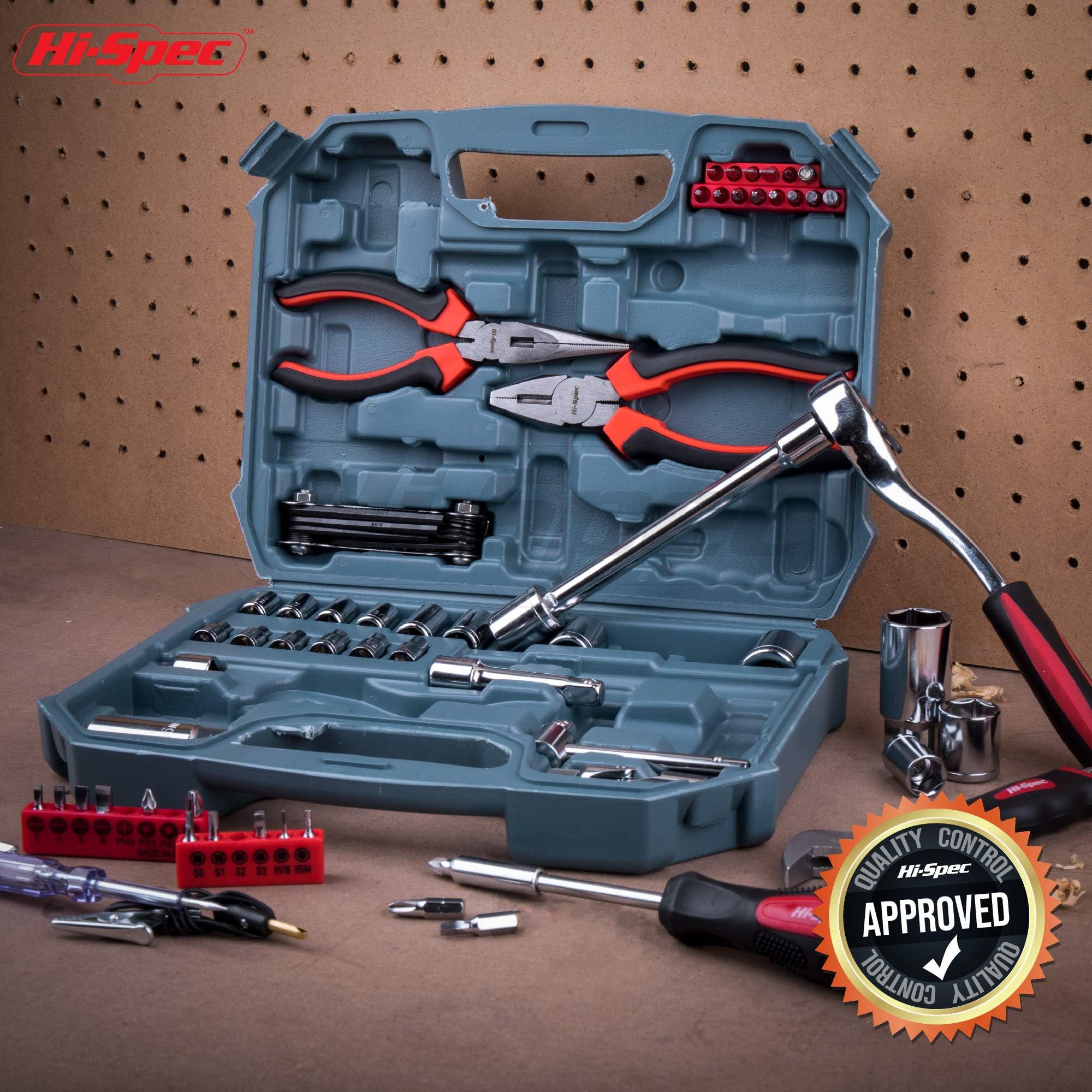 Hi-Spec Malette Outils 67 Pièces – Caisse à Outils Mécanique Automobile Complète avec Outillage, Mécanique Automobile et Kit de Bricolage Garage