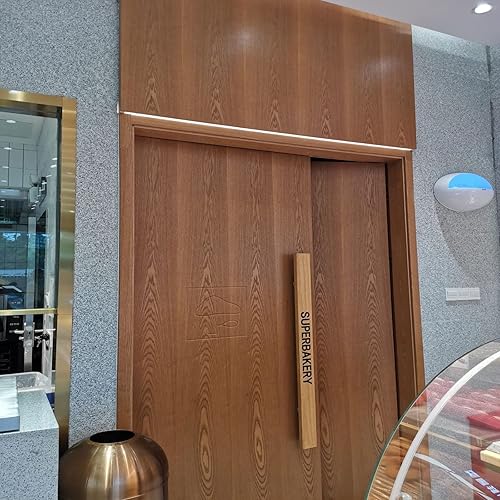 Miniatura 8 de Juego de manijas de puerta de vidrio con mango de madera de roble, personalizable, manija de puerta larga, tirador de puerta de vidrio, manija de